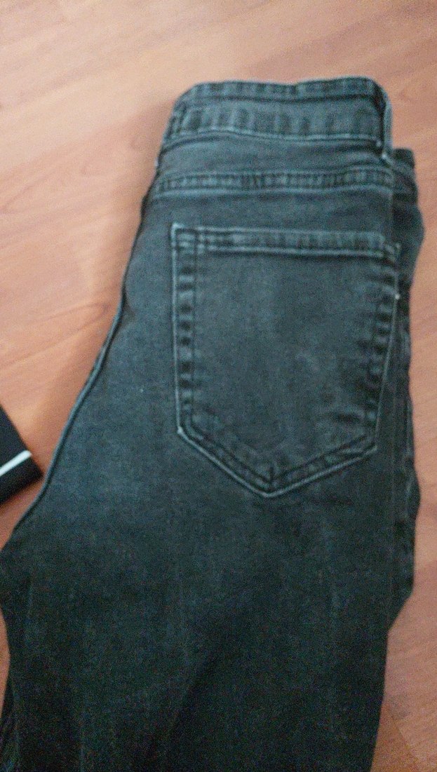 Gri Salaş Midi Kadın Kot Pantolon - Görsel 3