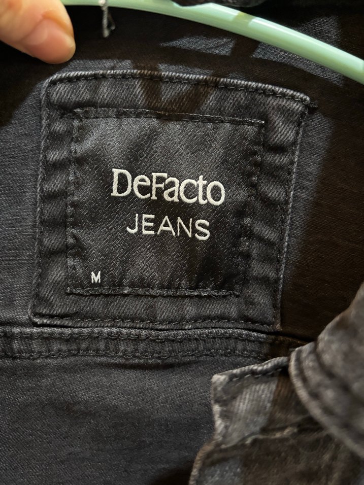 Siyah erkek Denim Ceket Düğmeli - Görsel 2