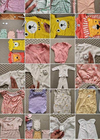 H&M 5-9 ay ilkbahar yaz dönemi için toplu bebek kıyafeti
