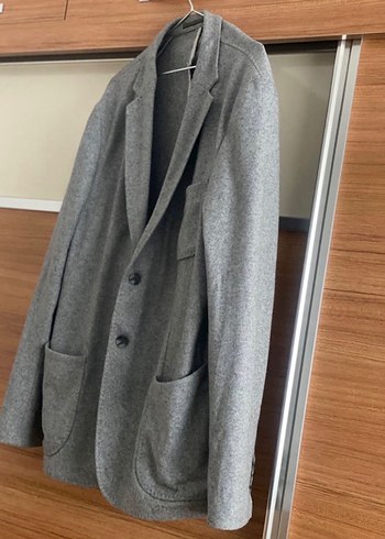 NetWORK. Gri Yünlü Erkek Ceket, Düğmeli, Normal Boy - Görsel 2