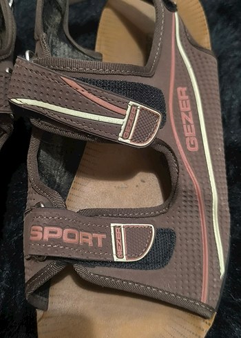 GEZER MARKA Erkek Kahverengi Tokalı Kauçuk SANDELET - Görsel 2