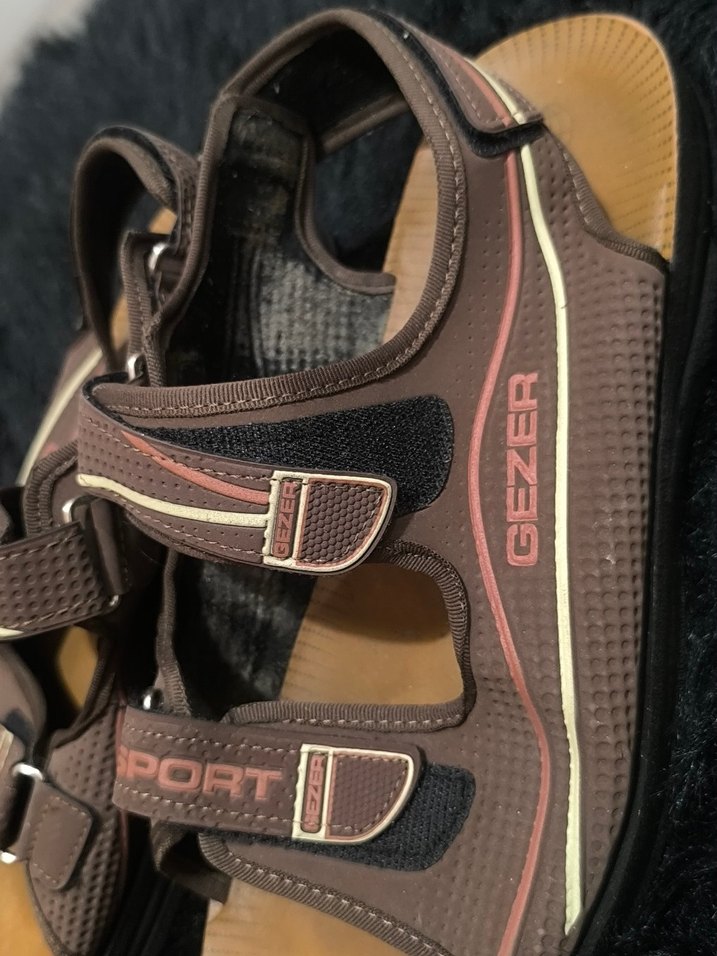 GEZER MARKA Erkek Kahverengi Tokalı Kauçuk SANDELET - Görsel 5