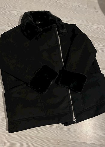 İçi kürklü hm biker mont