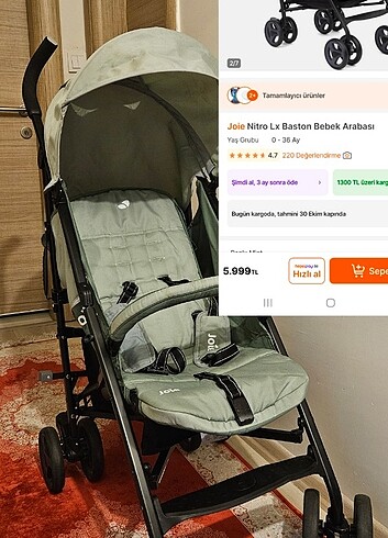 Joie sıfır ayarında bebek arabası