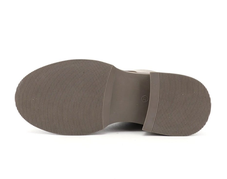 Deri Kadın Bot, Kalın Tabanlı, Minimalist, Postal Bot - Görsel 3