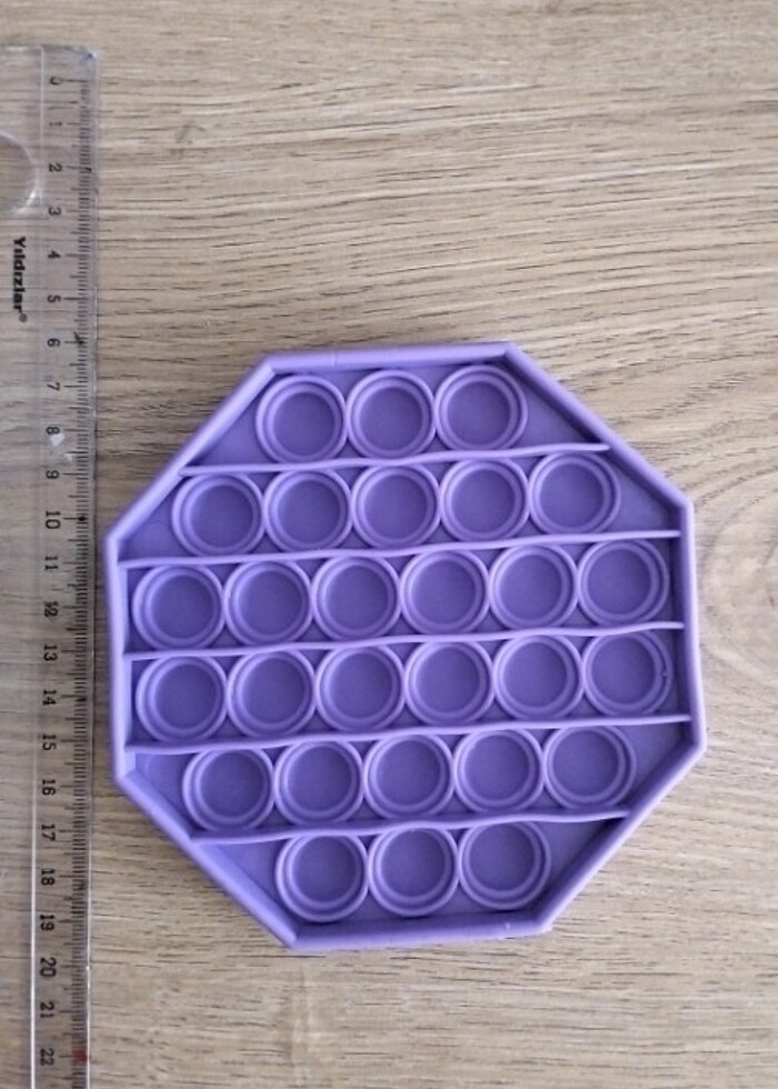 mor sekizgen pop it oyuncak  - Görsel 2