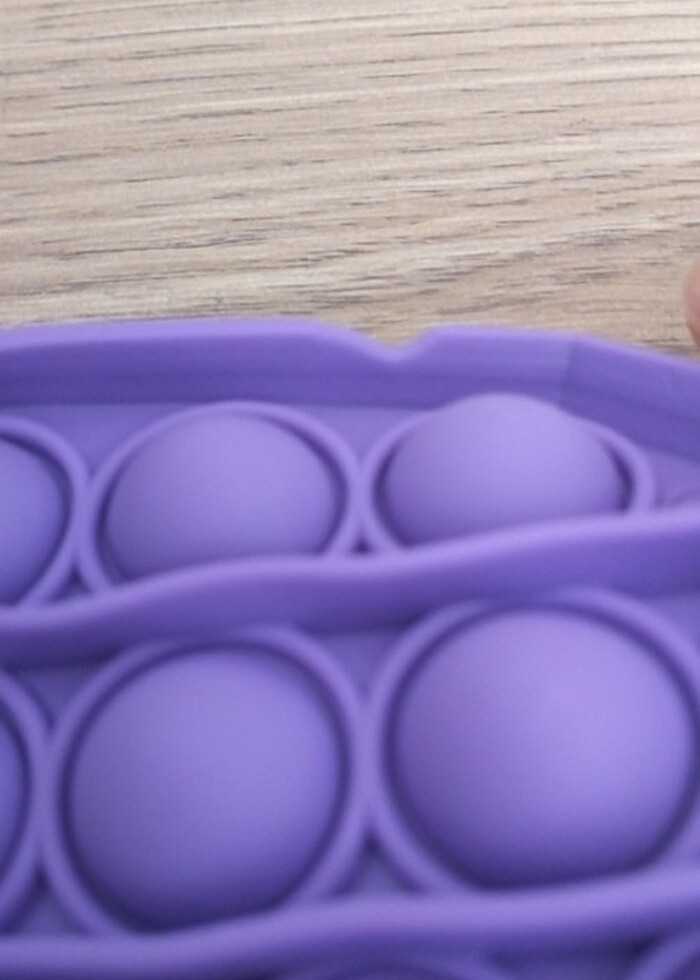 mor sekizgen pop it oyuncak  - Görsel 4