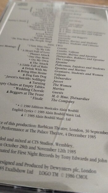 Sefiller müzikal sound track şarkı cd dvd  - Görsel 9