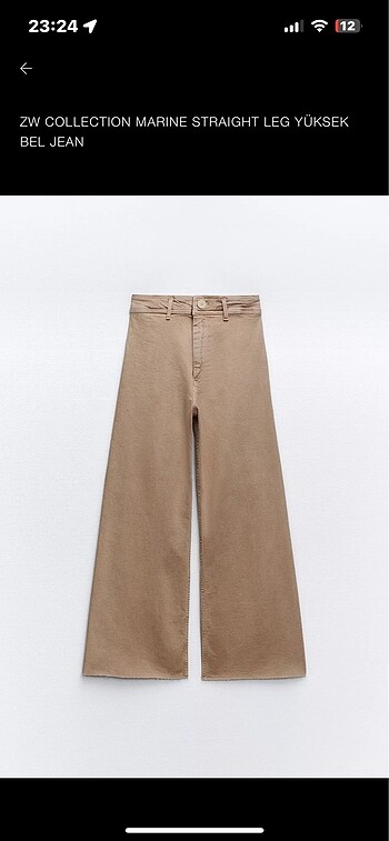 Zara kısa paça pantolon