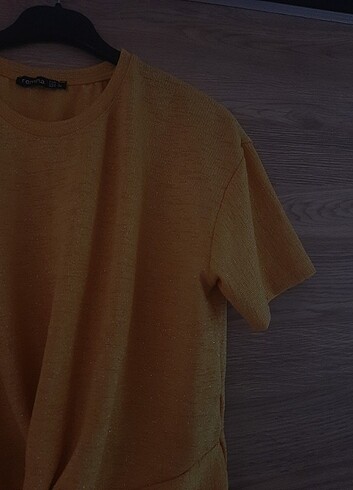 Defacto Sari simli crop bluz