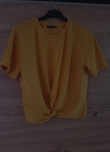 l Beden Sari simli crop bluz