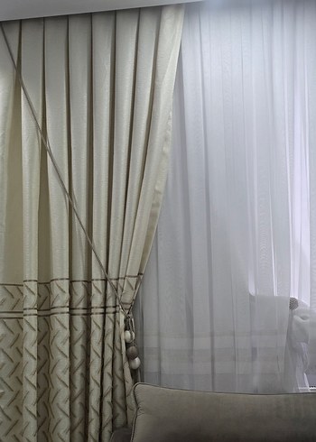 Modern Klasik Beyaz Tül Perde - Görsel 2