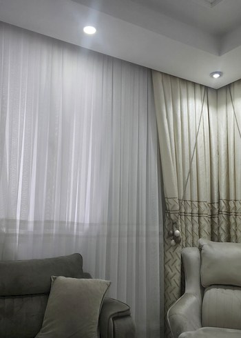 Modern Klasik Beyaz Tül Perde - Görsel 3