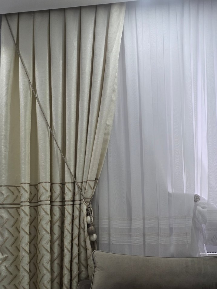 Modern Klasik Beyaz Tül Perde - Görsel 2