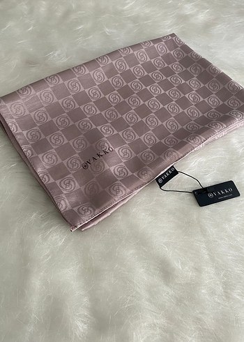 VAKKO Monogram Şal Pudra