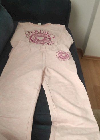 LC Waikiki Kız Çocuk Pembe Baskılı Eşofman Takımı