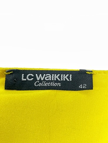 42 Beden sarı Renk LC Waikiki Kısa Elbise %70 İndirimli.