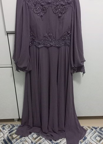 xl Beden Mor renk taşlı Abiye