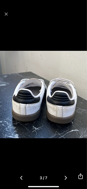 22 Beden beyaz Renk Adidas samba bebek ayakkabısı