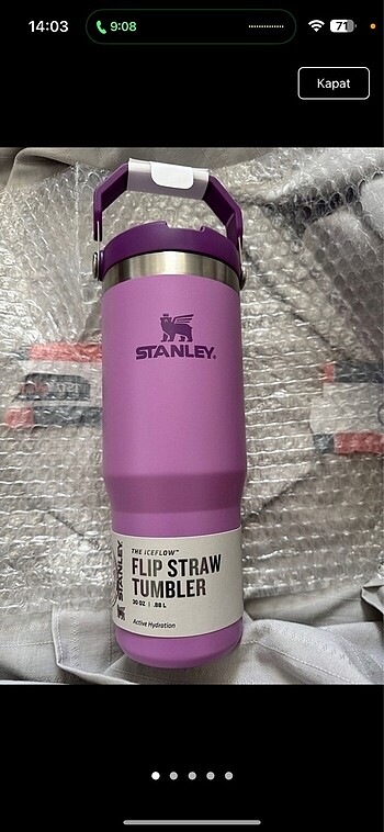 Beden Stanley ıceflow pipetli termos Mor