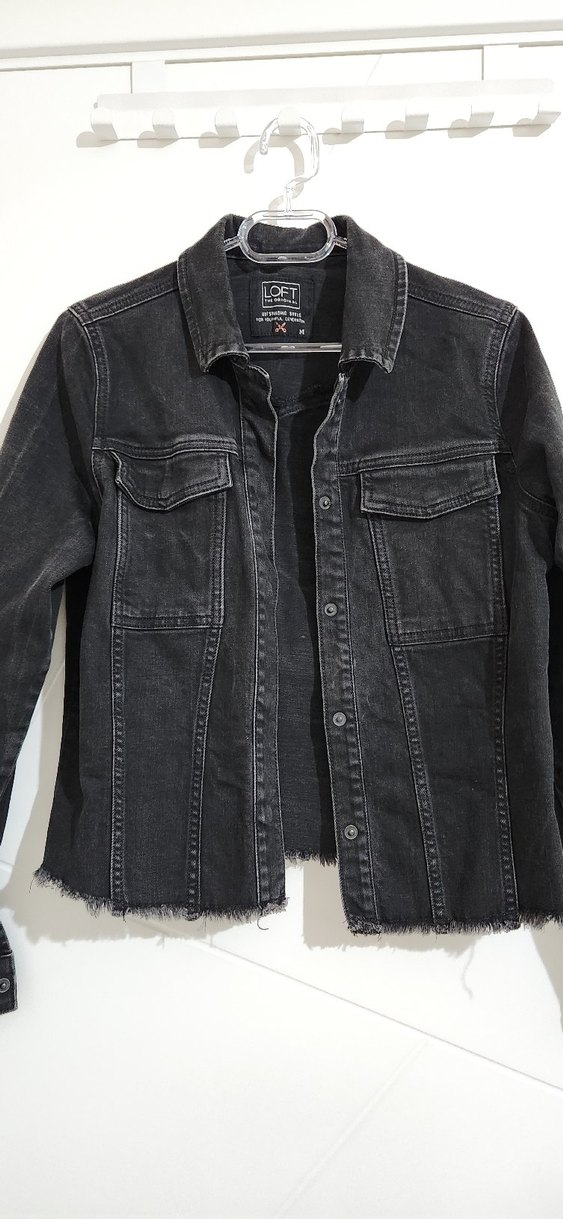 Siyah Düğmeli Kadın Denim Ceket - Görsel 2