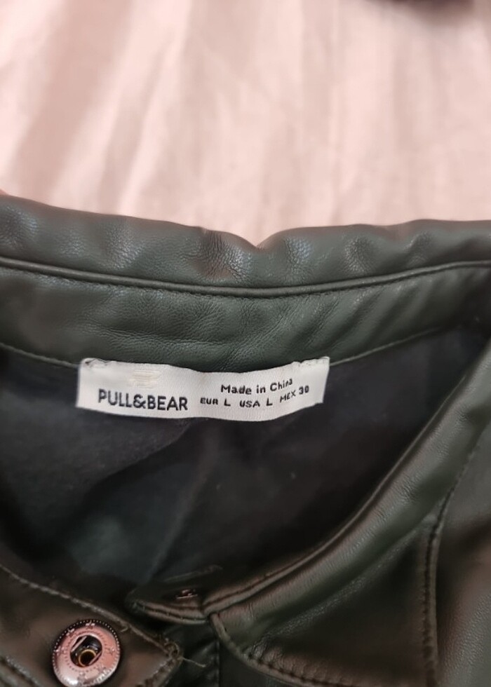 Deri haki elbise - Görsel 2