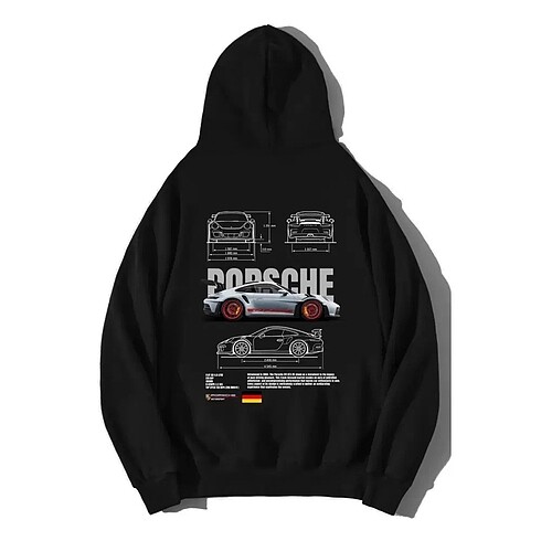 Oversize baskılı unisex siyah Sweatshirt