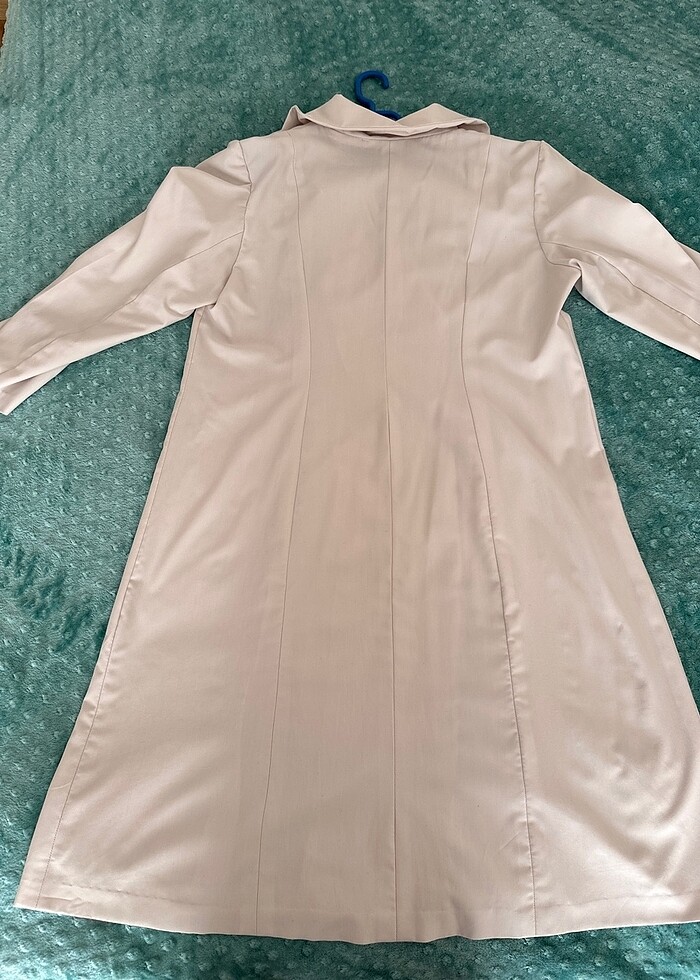 Krem rengi ceket elbise - Görsel 3