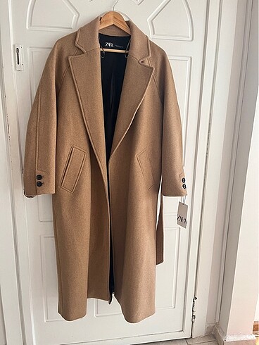 xs Beden camel Renk ZARA YÜN KABAN