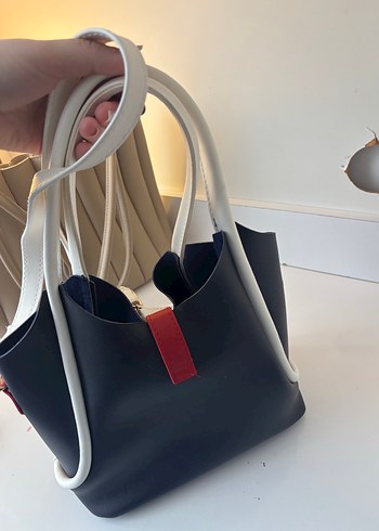 Kemerli Çok Renkli Deri Kadın Çanta - Görsel 3