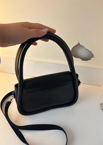 Siyah Minimalist Deri Kadın Çanta - Görsel 3