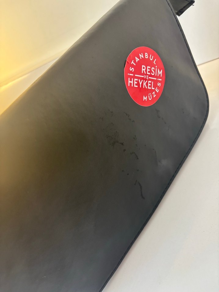 Tokalı Siyah Deri Kadın Omuz Çantası - Görsel 4