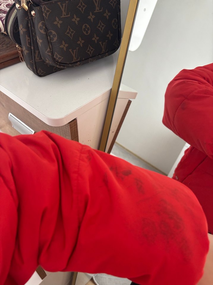 Kırmızı Kadın Midi Kışlık Mont - Görsel 2