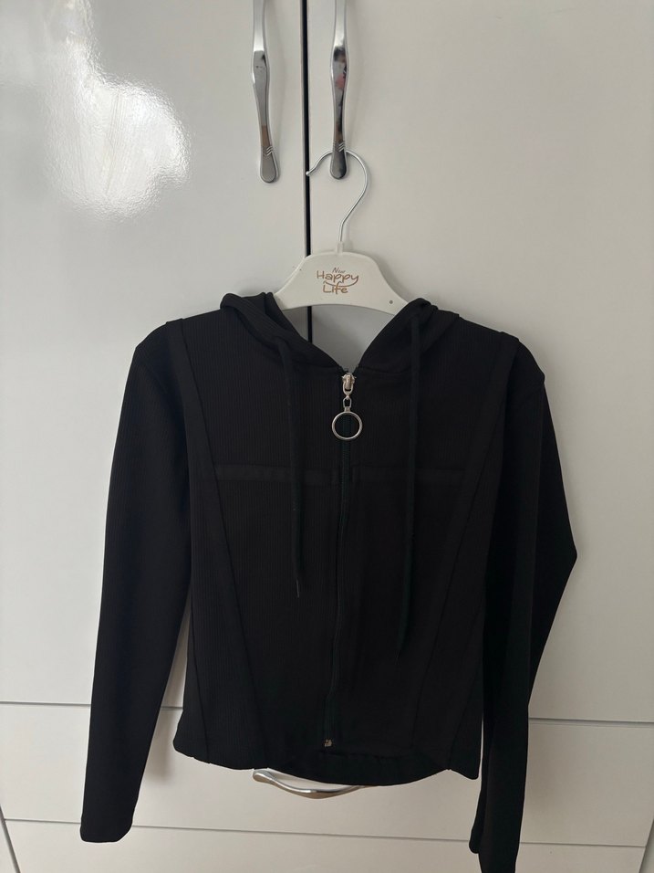 Kadın Siyah Fermuarlı Body Zinciri - Görsel 2