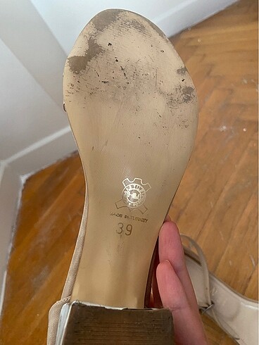 39 numara krem rengi kadın topuklu ayakkabı - Görsel 6