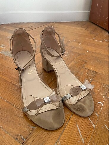 39 numara krem rengi kadın topuklu ayakkabı - Görsel 8