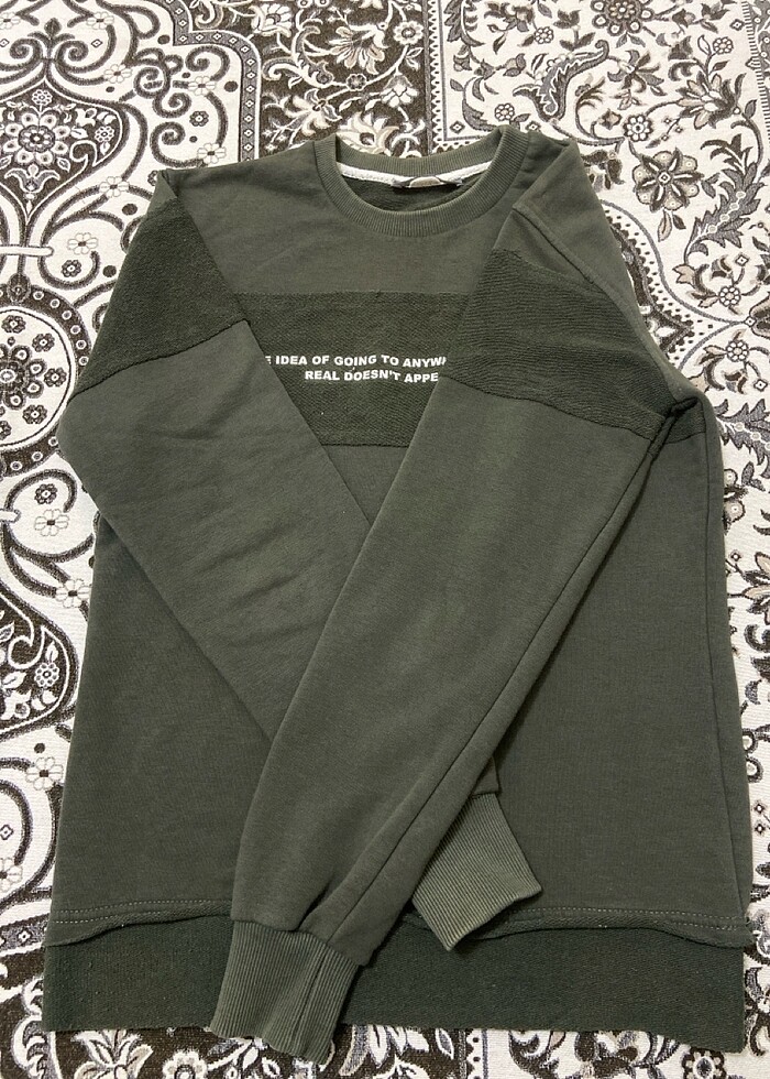 Yeşil sweatshirt erkek - Görsel 2