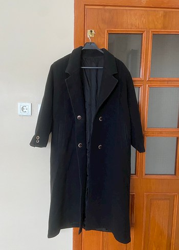 Kadın uzun siyah kaban - Görsel 5