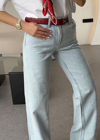 s Beden mavi Renk Bershka 90s wide denim