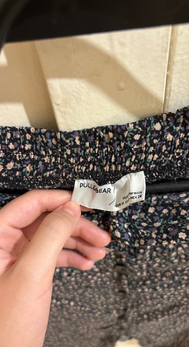 Düğmeli çiçekli Midi Etek - Görsel 4