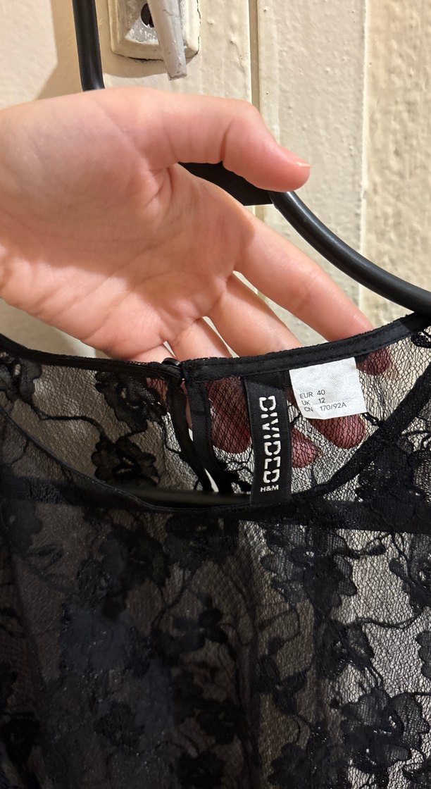 Dantel Detaylı Siyah Gotik Bluz - Görsel 2