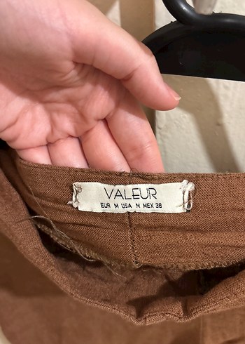 Kadın Kahverengi Keten Salaş Pantolon - Görsel 3