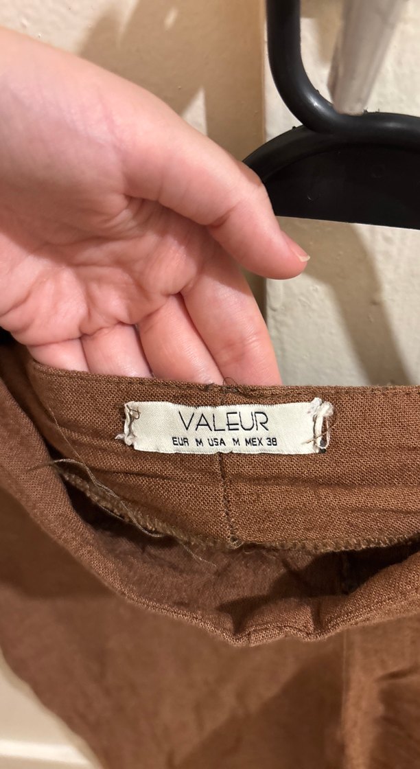 Kadın Kahverengi Keten Salaş Pantolon - Görsel 3