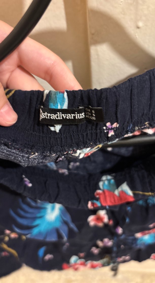 Bağcıklı çiçekli mini etek - Görsel 2