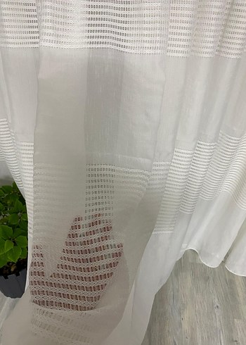 naturel i Çizgili Modern Beyaz Perde - Görsel 17