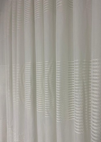 naturel i Çizgili Modern Beyaz Perde - Görsel 7