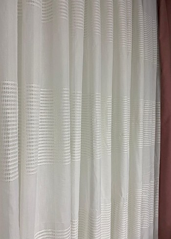 naturel i Çizgili Modern Beyaz Perde - Görsel 12