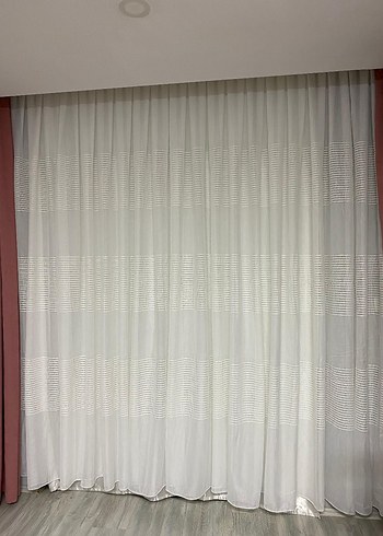 naturel i Çizgili Modern Beyaz Perde - Görsel 14