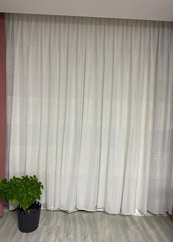 naturel i Çizgili Modern Beyaz Perde - Görsel 16