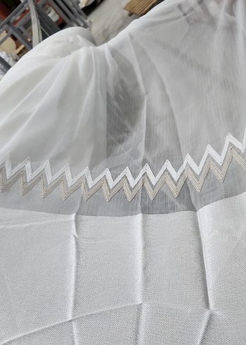 Beyaz Nakışlı Perde - Klasik Stil - Görsel 2